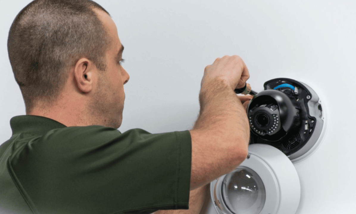 ISS Team Installing Video Surveillance
